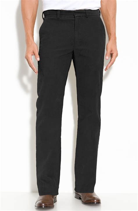 Stretch corduroy pants in Black for Men 